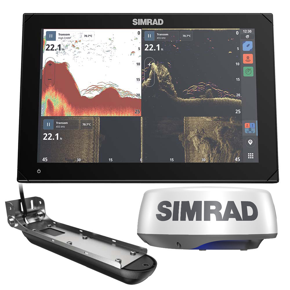 Simrad NSX 3012 Radar Bundle - HALO20+ Radar Dome  Active Imaging 3-in-1 Transducer