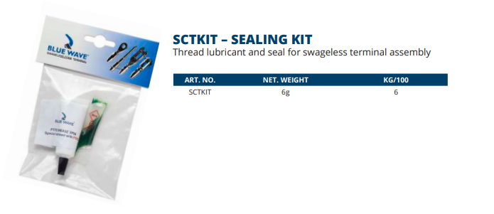 Sealing kit for swageless terminal