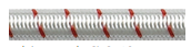 5/16" (8mm) White with Red Polyester Shock Cord