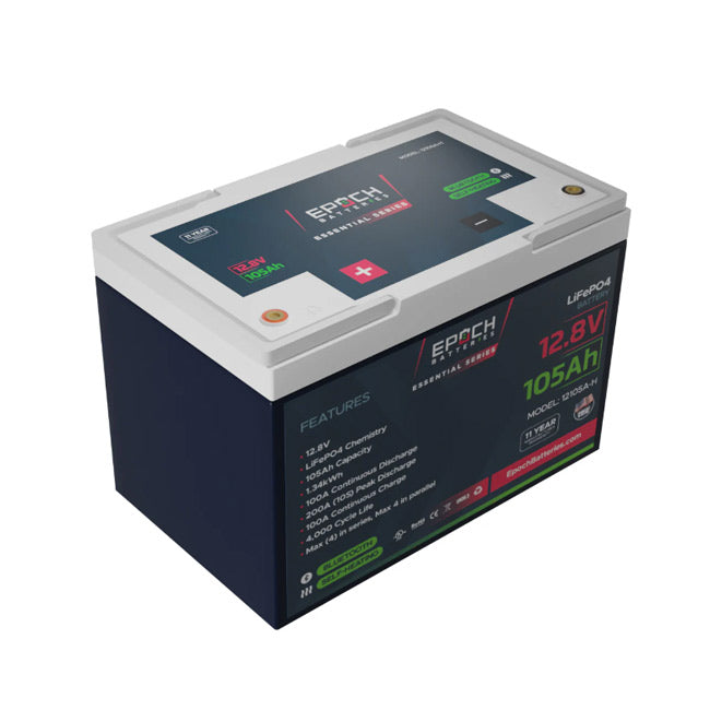 12V 105Ah - Group 24 - Heated & Bluetooth LiFePO4 Battery