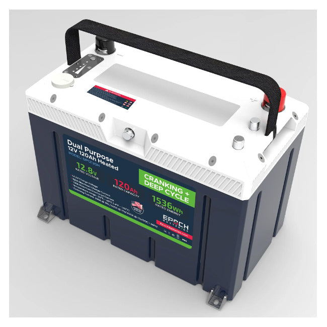 12V 120Ah - Group 27 - Cranking & Deep Cycle Lithium Battery (Dual Purpose)