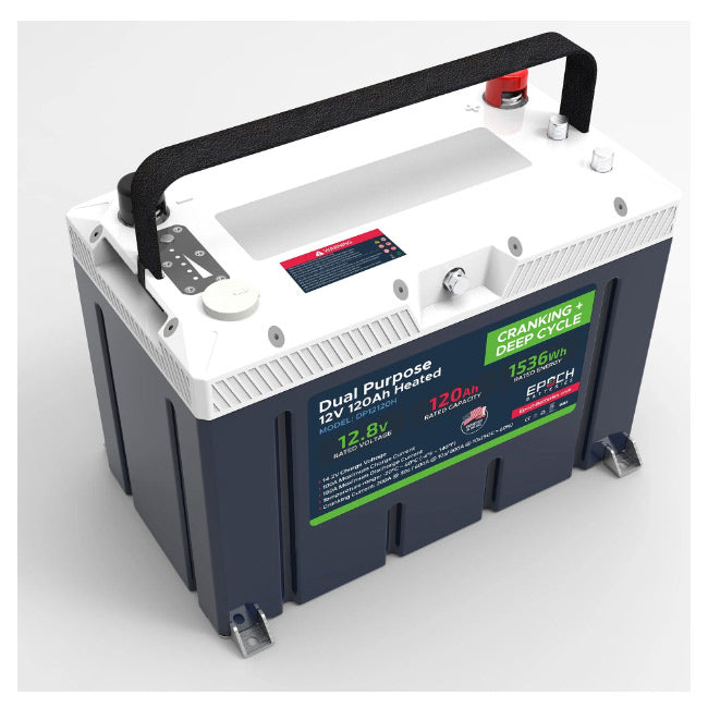 12V 120Ah - Group 27 - Cranking & Deep Cycle Lithium Battery (Dual Purpose)