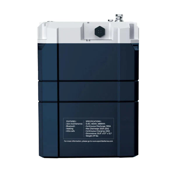 Epoch Batteries 24V 230Ah V2 Elite Series - Heated & Bluetooth & Victron Comms LiFePO4 Battery