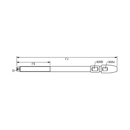 Long Mech. Stud (Long swageless Cone Thread Terminal UNF)