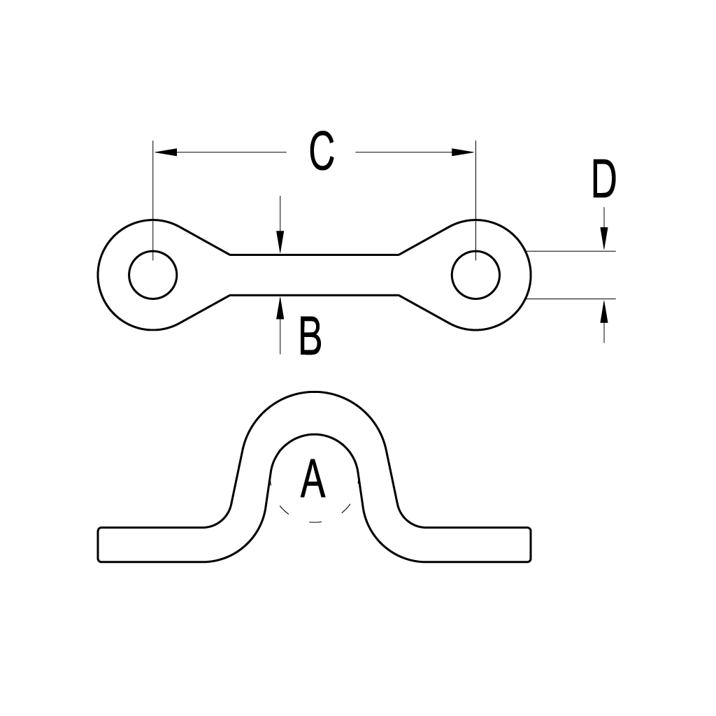 Ronstan Narrow Saddle - 14mm (9/16) Clearance